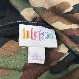 LuLaRoe Camouflage Hooded Top Large
